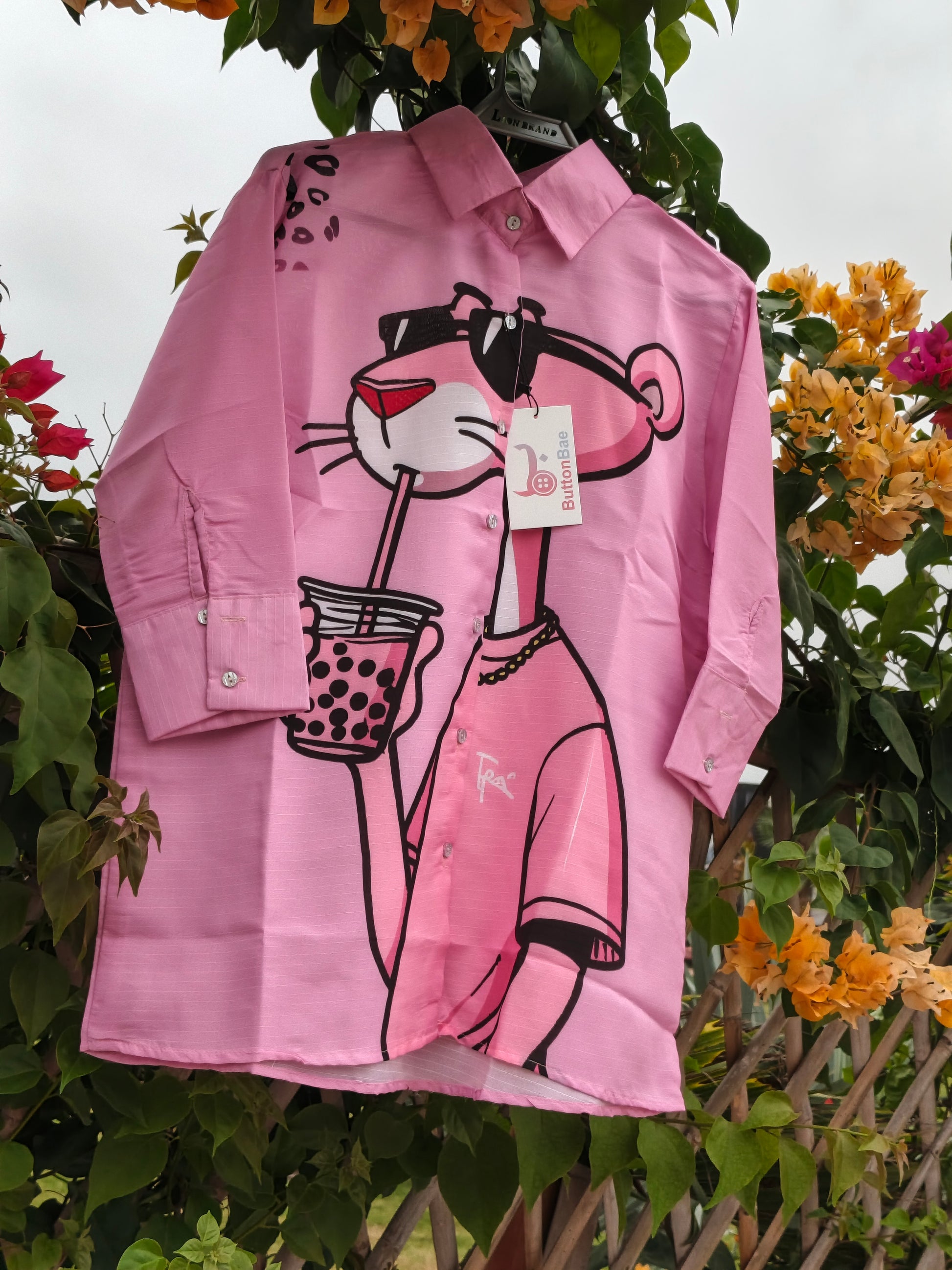 pink panther dress shirt Temu Finds: Unique Pink Panther Shirt Bargains