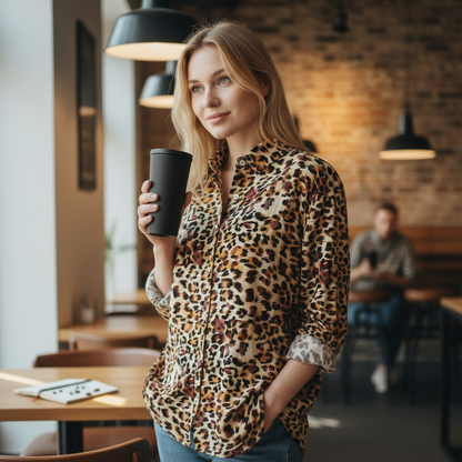 Leopard Bae - ButtonDown Shirt