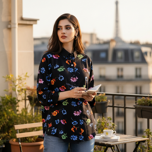 Floral Bae - ButtonDown Shirt