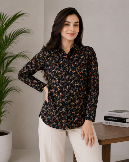 "Gold Leaf" | Button Down Shirt | Full Sleeves