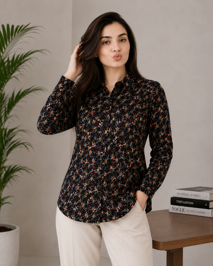 "Gold Leaf" | Button Down Shirt | Full Sleeves