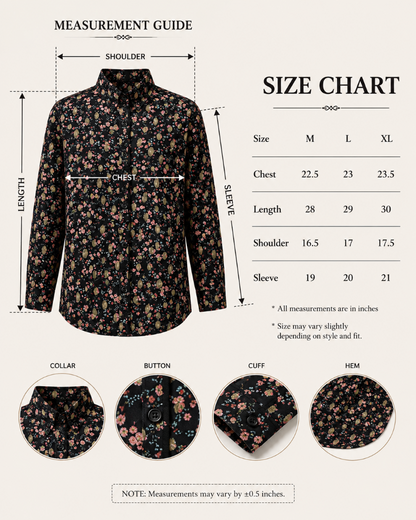 "Gold Leaf" | Button Down Shirt | Full Sleeves