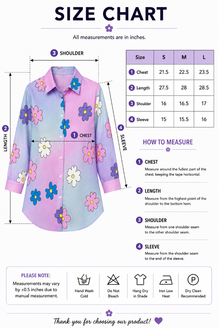 "Bloom Bae" | Button Down Shirt | Quarter Sleeves