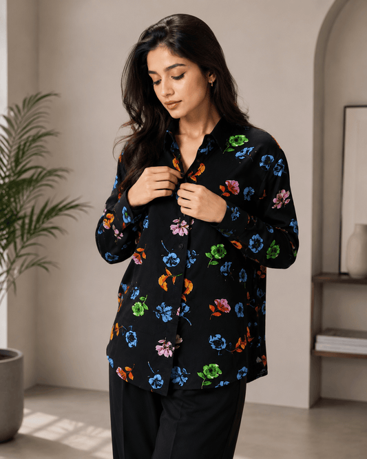 Floral Bae - ButtonDown Shirt