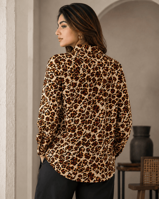 Leopard Bae - ButtonDown Shirt