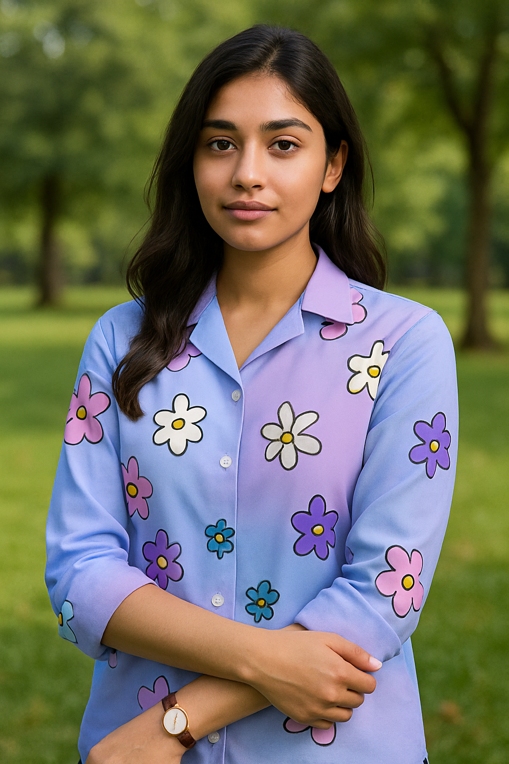 Bloom Bae Button-Up Shirt