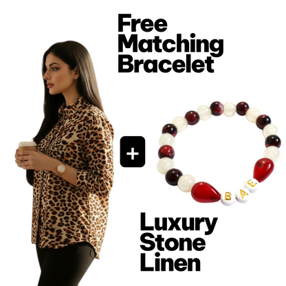 Leopard Bae - ButtonDown Shirt