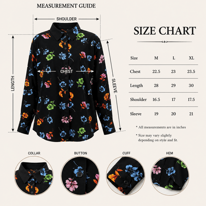 "Floral Bae" | Button Down Shirt | Full Sleeves